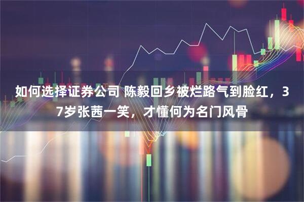 如何选择证券公司 陈毅回乡被烂路气到脸红，37岁张茜一笑，才懂何为名门风骨